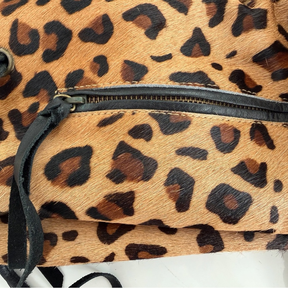 Cleobella Leopard Print Backpack - image 7